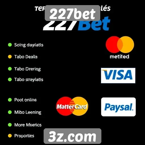 Métodos de pagamento aceitos na 227bet